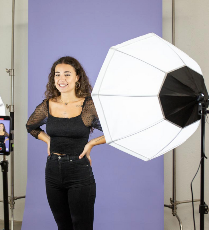 Single 'Illuminate Mate Octabox' 70cm Softbox Lighting Kit