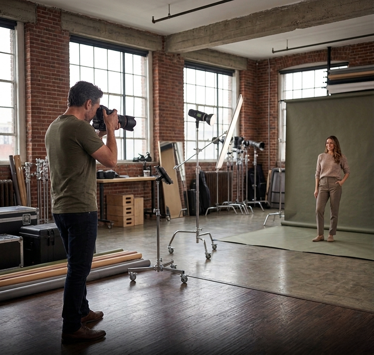 Spectrum Multifunctional Heavy Duty Portable Studio Light Stand Kit with Wheels