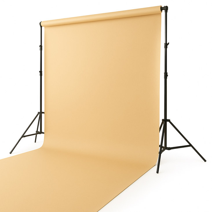 Spectrum Vinyl Heavy Duty 2.7m x 6m Photography Backdrop - Act Natural Beige