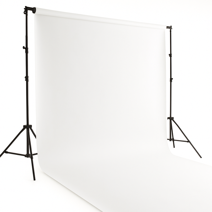 Spectrum Vinyl Heavy Duty 2.7m x 6m Metal Core Photography Backdrop - Ghosted White