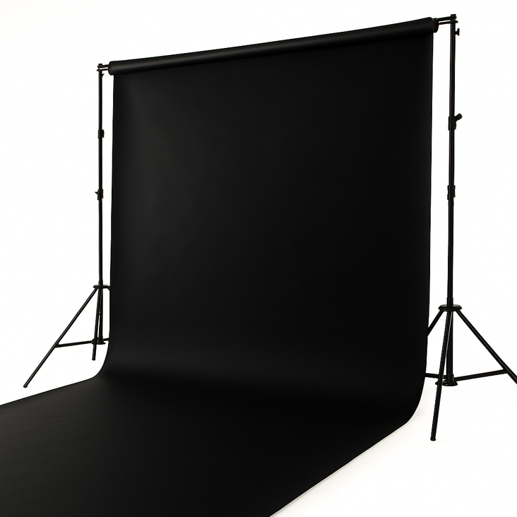Spectrum Vinyl Heavy Duty 2.7m x 6m Photography Backdrop - Night Views Black