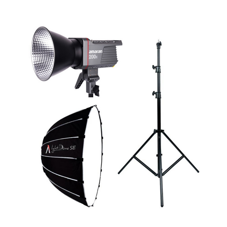 Aputure Amaran 200X All In One Kit (Including Light Dome SE Softbox & Light Stand) - Bundle
