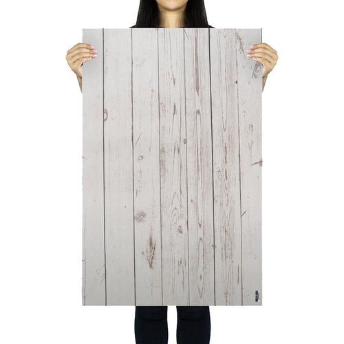 Flat Lay Instagram Backdrop - 'Byron Bay' White Wash Wooden (56cm x 87cm)