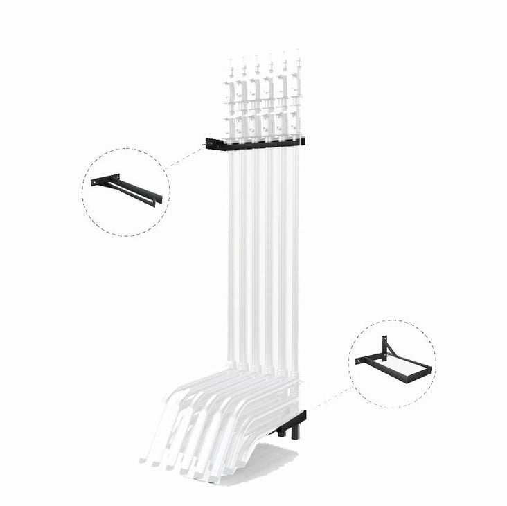 Spectrum C-Stand Wall / Door Mount Holder Rack - Holds 6 Stands (C-Stand Not Included) (OPEN BOX)