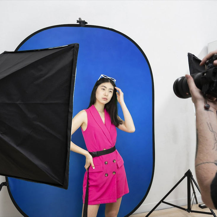 Actor Self-Tape Starter Kit | Pro Chroma Key & Softbox Lighting System - Bundle