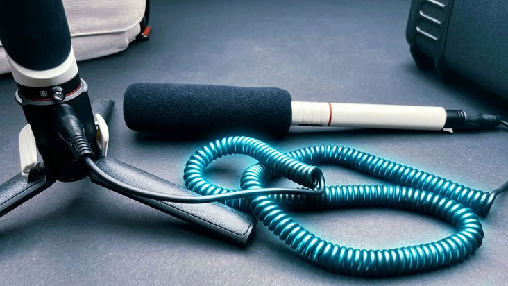 Coiled 6.35mm (1/4") Male to 3-Pin XLR Female Microphone Cable