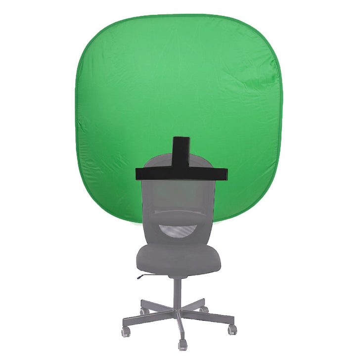 Collapsible 56"/142cm Portable Pop-up Green Screen Backdrop with Chair Attachment - Square