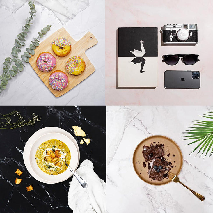 Flat Lay Lovers Dream 'Lost Your Marbles' Flat Lay Backdrop Set (56cm x 87cm) - Bundle