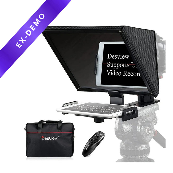 DESVIEW T12 Teleprompter for Smartphone/Tablet/DSLR with Remote Controller (EX DEMO)