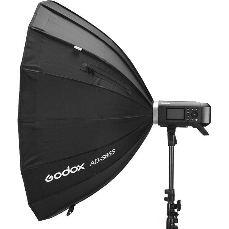 Dual Godox AD400Pro II with 80cm Light Stand, 85cm Parabolic Softbox and Single X3 Wireless Flash Trigger - Bundle