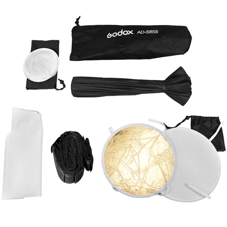 Dual Godox AD400Pro II with 80cm Light Stand, 85cm Parabolic Softbox and Single X3 Wireless Flash Trigger - Bundle