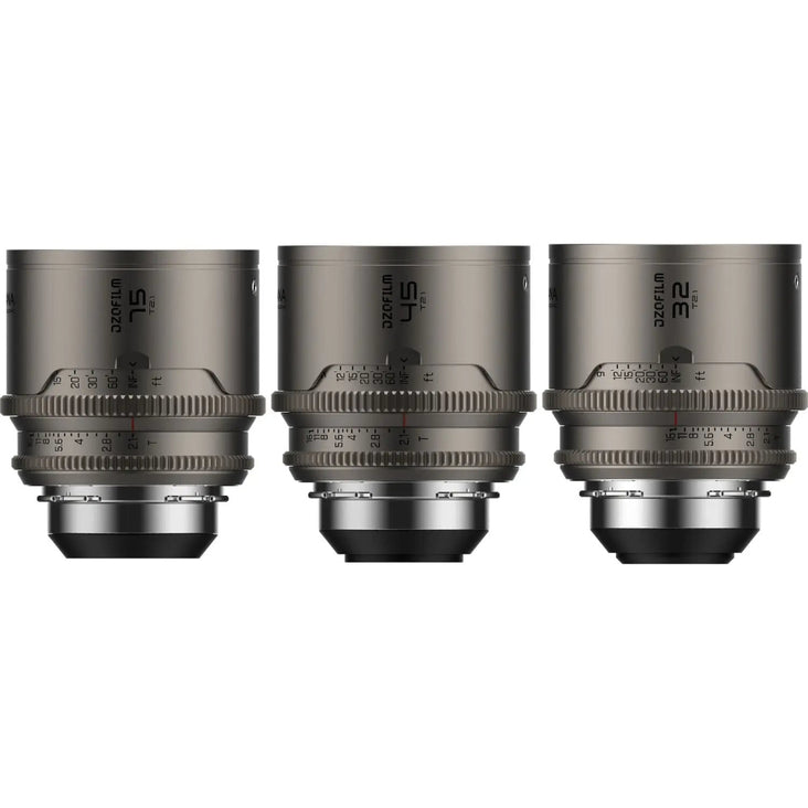DZOFilm Arcana Anamorphic Prime 3-Lens Kit (ARRI PL, Titanium - Metric)