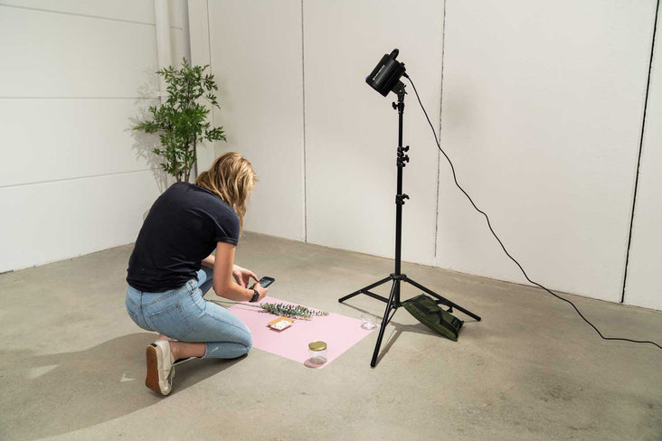 Flat Lay Instagram Backdrop - Dual 'Mellow Mauve' (56cm x 87cm)