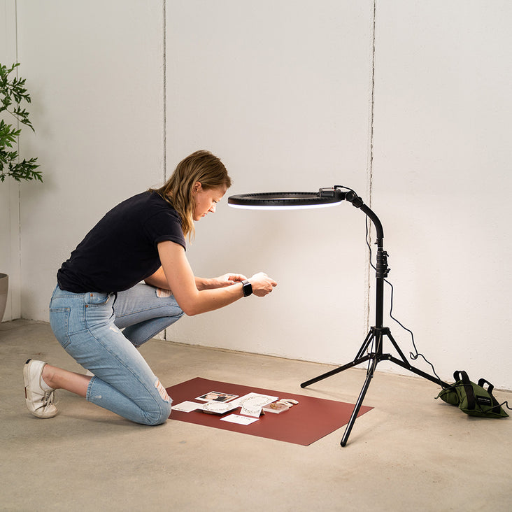 Flat Lay Instagram Backdrop - Duo 'Blushing Rouge' (56cm x 87cm)