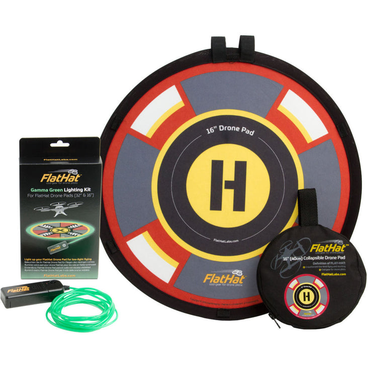 FlatHat 16" Drone Landing Pad with Lighting Kit