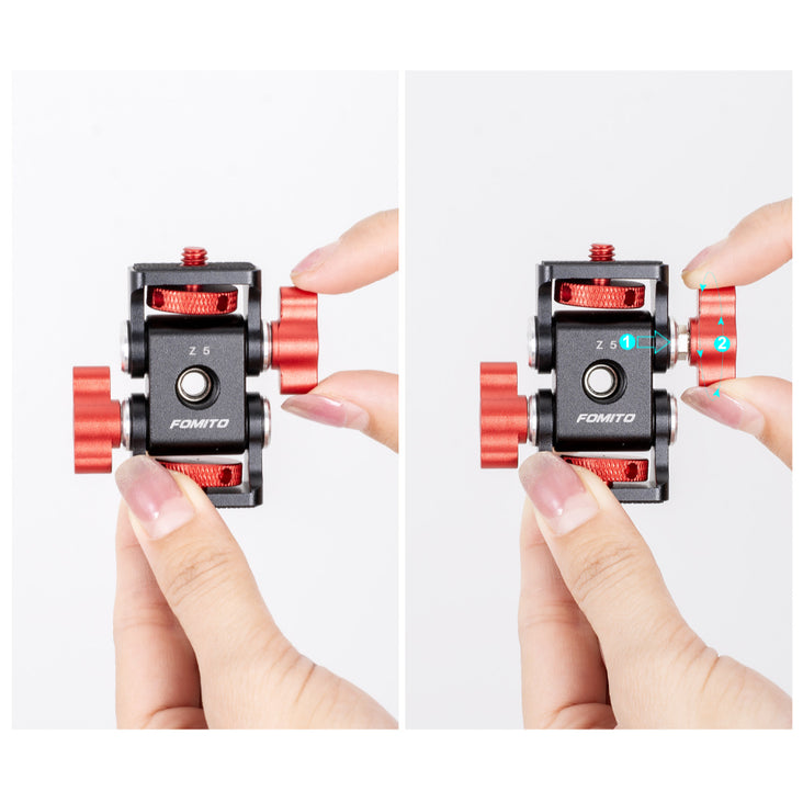 Fomito Z5 Dual Damping Tilt Adjustable Monitor Mount with Cold Shoe Mount