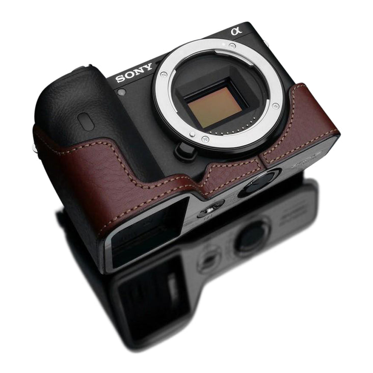 Gariz Brown XS-CHA6600BR Genuine Leather Half Case for Sony A6600