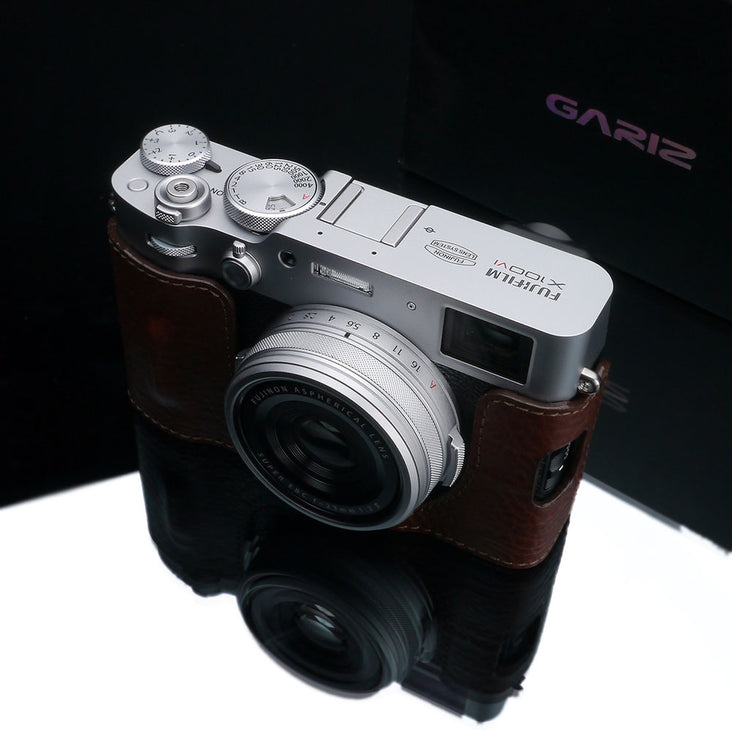 Gariz HG-X100VIBR Brown Leather Camera Half Case for Fujifilm X100VI
