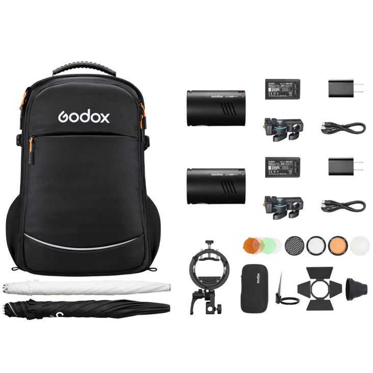 Godox AD100Pro II 2 Light Flash Kit Inc Bag