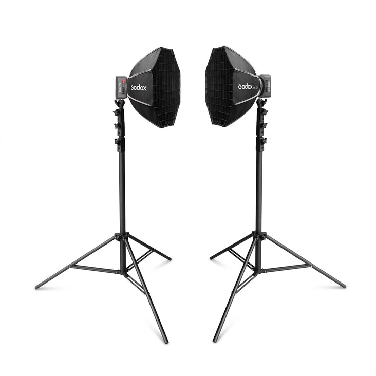 Godox ML40Bi Bi-Colour 2-Light Portable Studio Kit with 50cm Softboxes - Bundle