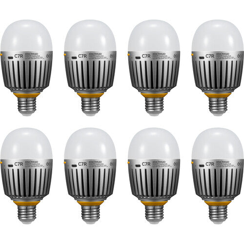 Godox C7R KNOWLED RGBWW Creative Bulb 8-Light Kit With Charging Case