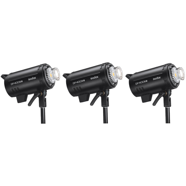 Godox DP400III-V 400W Studio Flash Strobe Light with LED Modelling Lamp (Bowens Mount) - Bundle