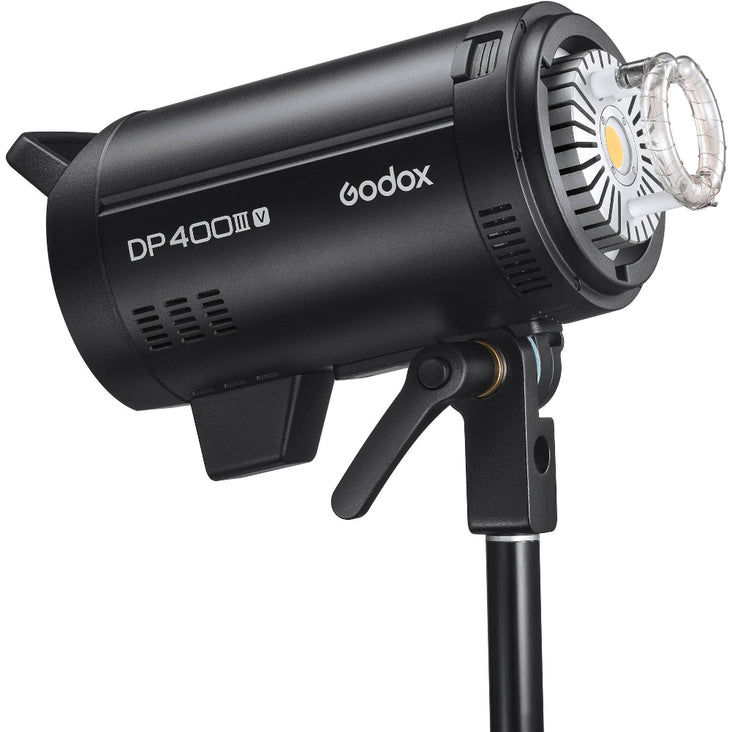 Godox DP400III-V 400W Studio Flash Strobe Light with LED Modelling Lamp (Bowens Mount) - Bundle