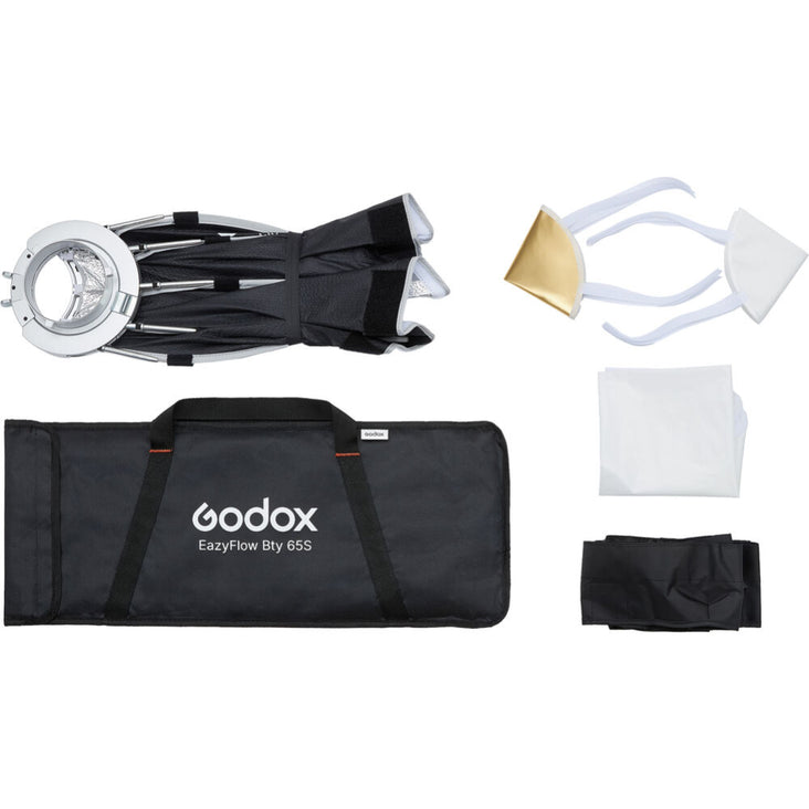 Godox EazyFlow Bty 65S Collapsible Beauty Dish (Black/Silver, 25.5")