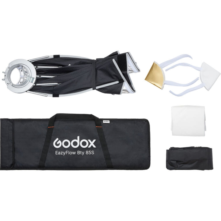 Godox EazyFlow Bty 85S Collapsible Beauty Dish (Black/Silver, 33.4")