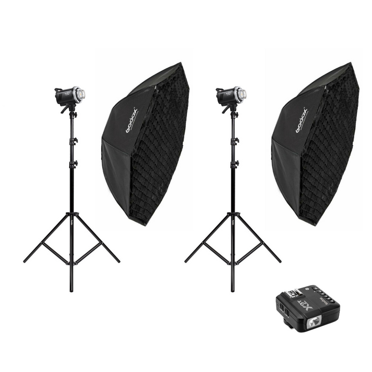 Godox 'Home Studio' Starter 600W (2 x MS300-V) Studio Flash Lighting Photography Kit