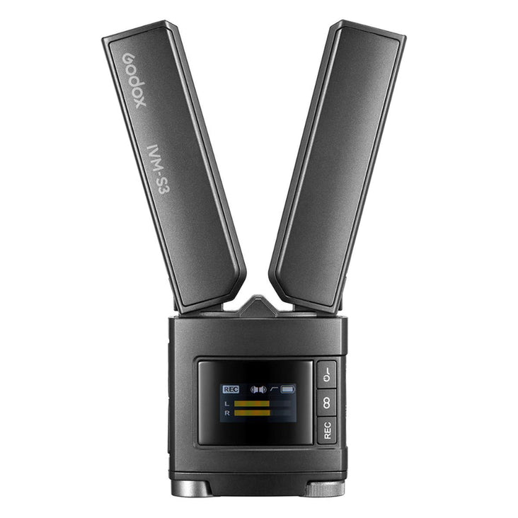 Godox IVM-S3 Camera-Mount Adjustable Dual-Cardioid Microphone