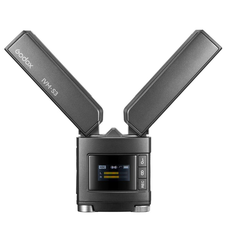 Godox IVM-S3 Camera-Mount Adjustable Dual-Cardioid Microphone
