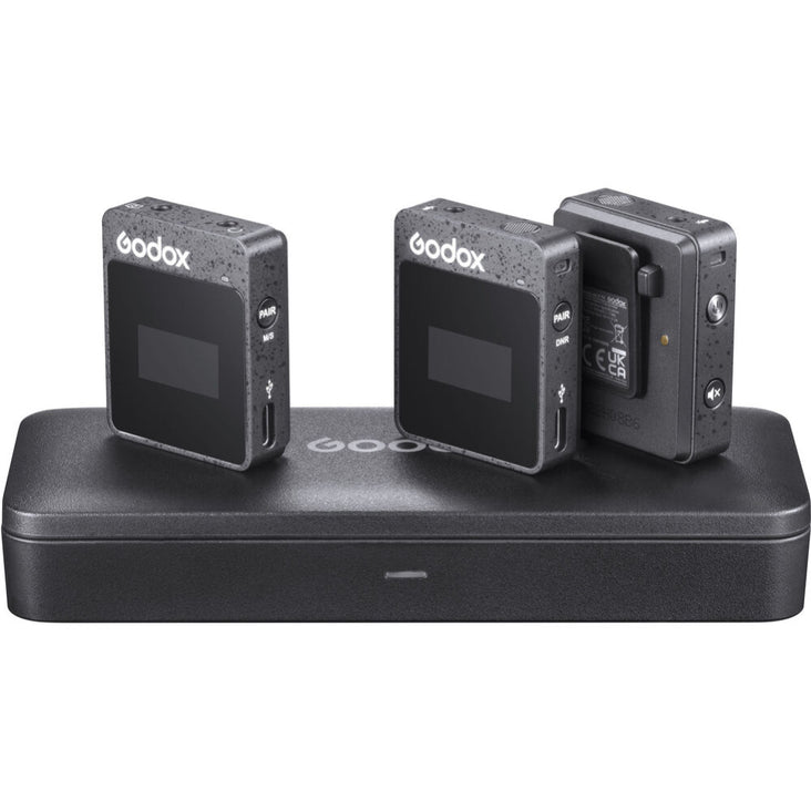 Godox MoveLink II M2 Compact 2-Person Wireless Microphone System for Cameras & Smartphones with 3.5mm (2.4 GHz)