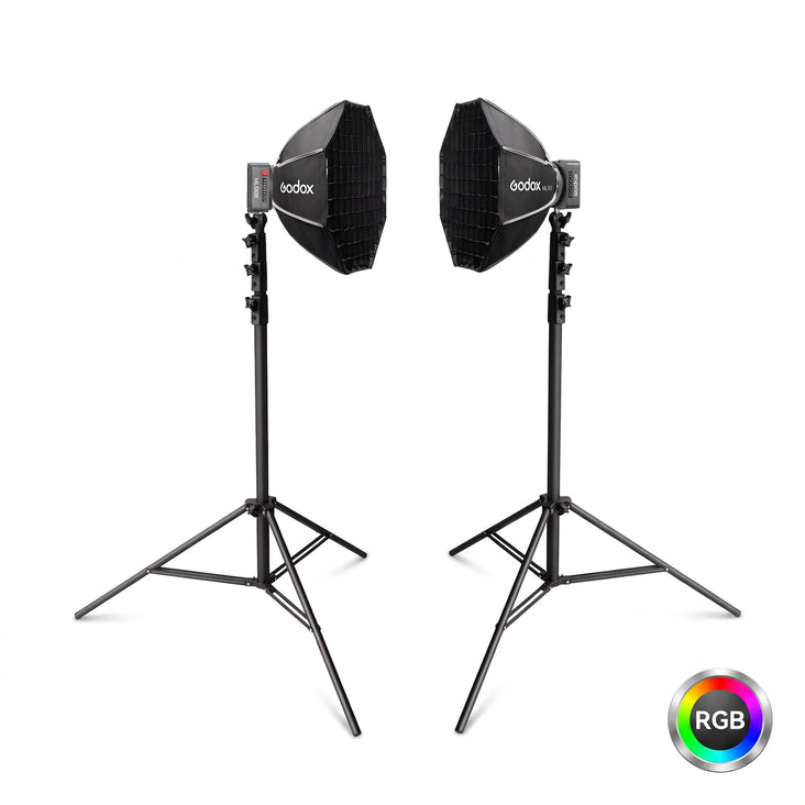 Godox RGB Portable LED Studio Kit ML40R 2-Light - Bundle