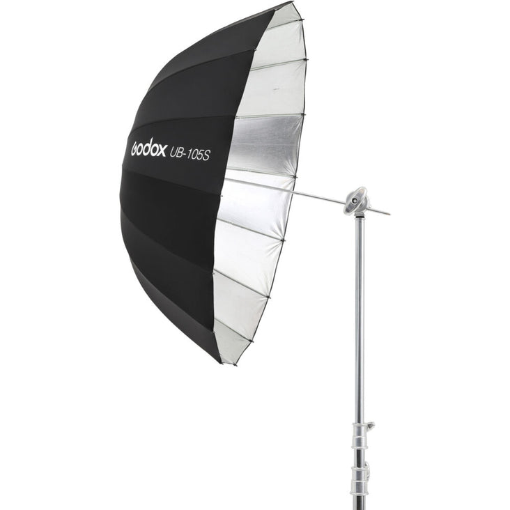 Godox UB-105S 41"/105cm Parabolic Umbrella (Silver) with Diffuser Cover - Bundle