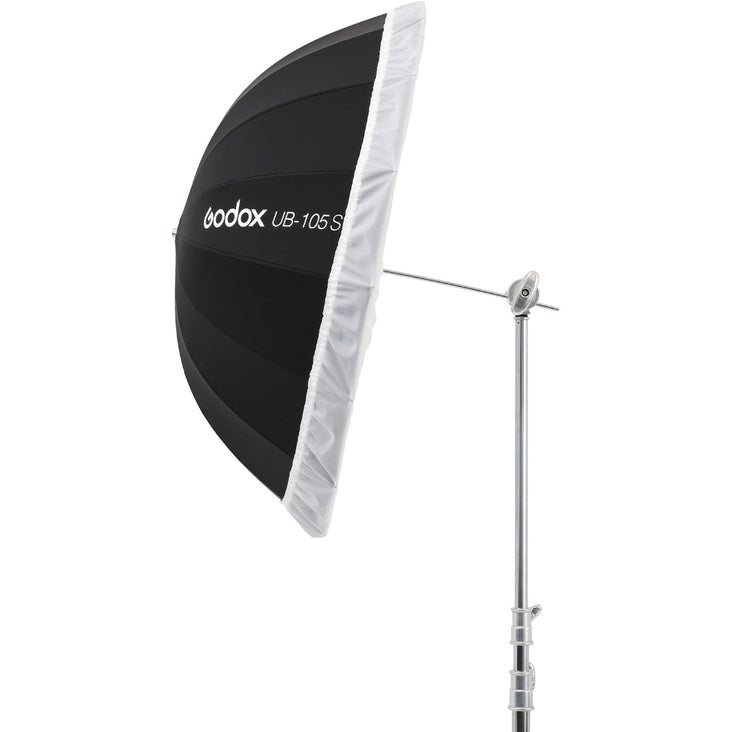 Godox UB-105S 41"/105cm Parabolic Umbrella (Silver) with Diffuser Cover - Bundle