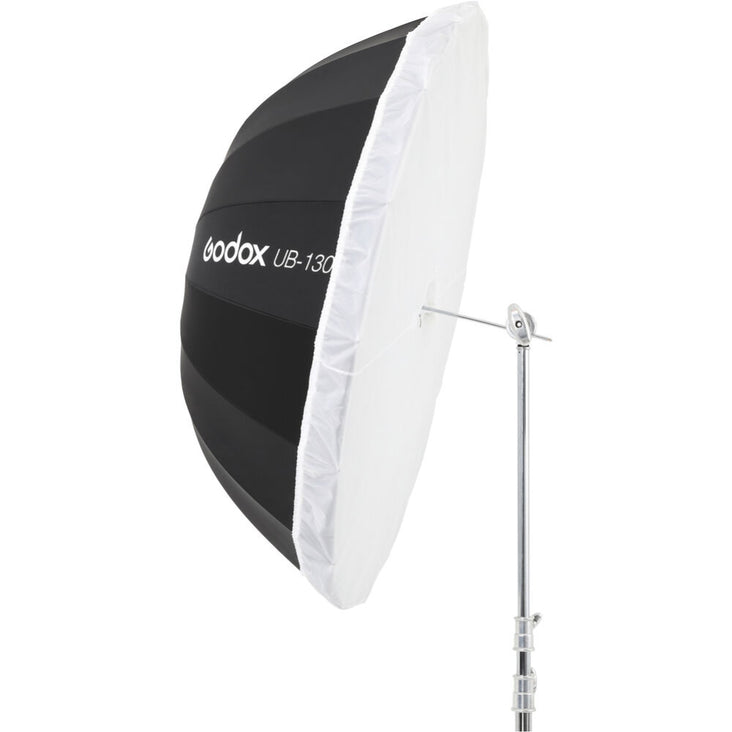 Godox UB-130S 51"/130cm Parabolic Umbrella (Silver) with Diffuser Cover - Bundle