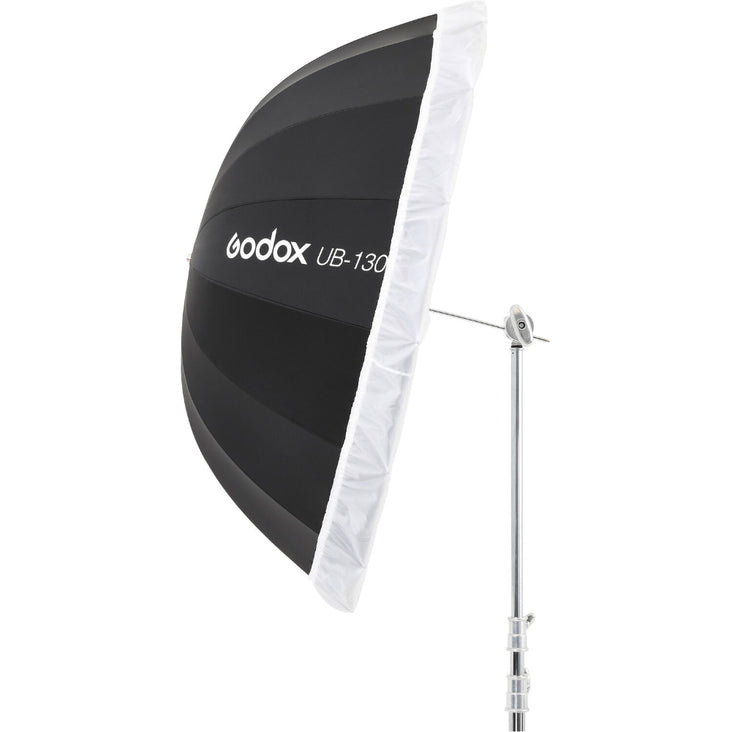 Godox UB-130S 51"/130cm Parabolic Umbrella (Silver) with Diffuser Cover - Bundle