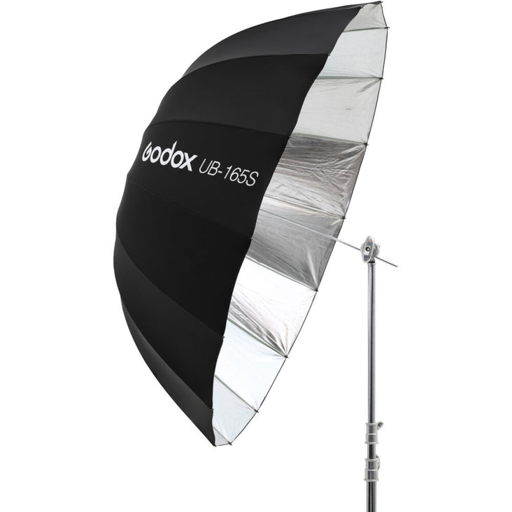 Godox UB-165S 65"/165CM Parabolic Umbrella (Silver) with Diffuser Cover - Bundle