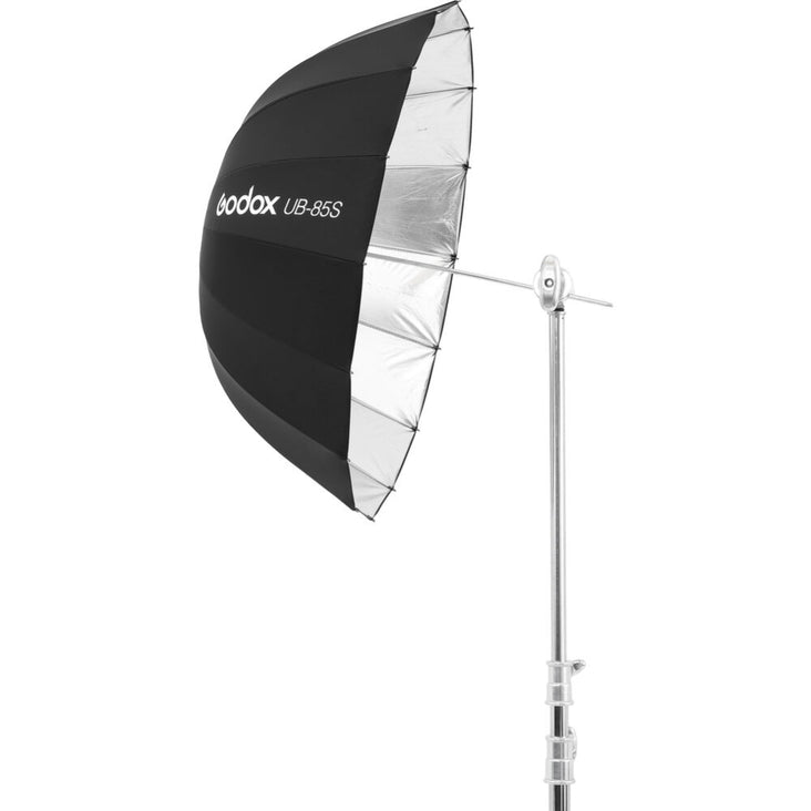 Godox UB-85S 34"/85cm Parabolic Umbrella (Silver) with Diffuser Cover - Bundle