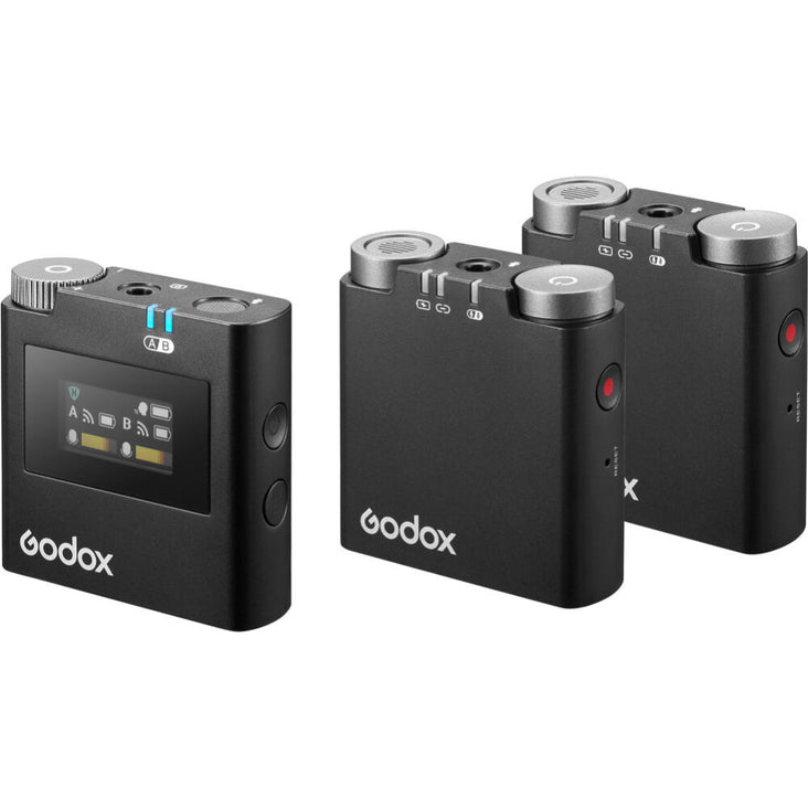 Godox Virso M2 2-Person Wireless Microphone System for Cameras and Smartphones (2 TX + 1 RX)