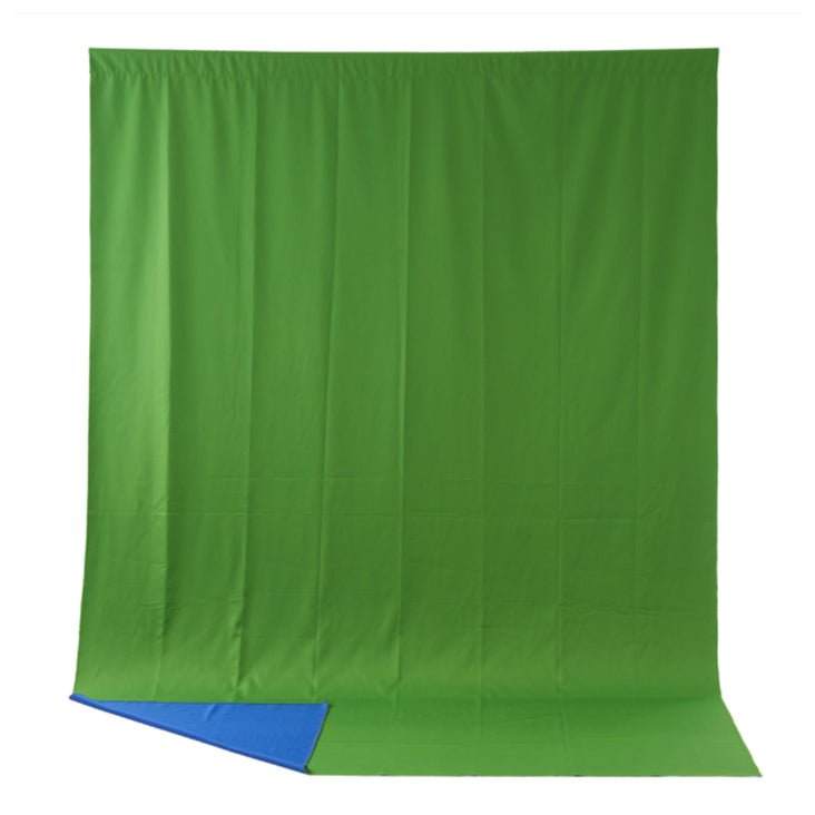 2 in 1 Green & Blue 3m x 6m Chroma Key Cotton Muslin Backdrop