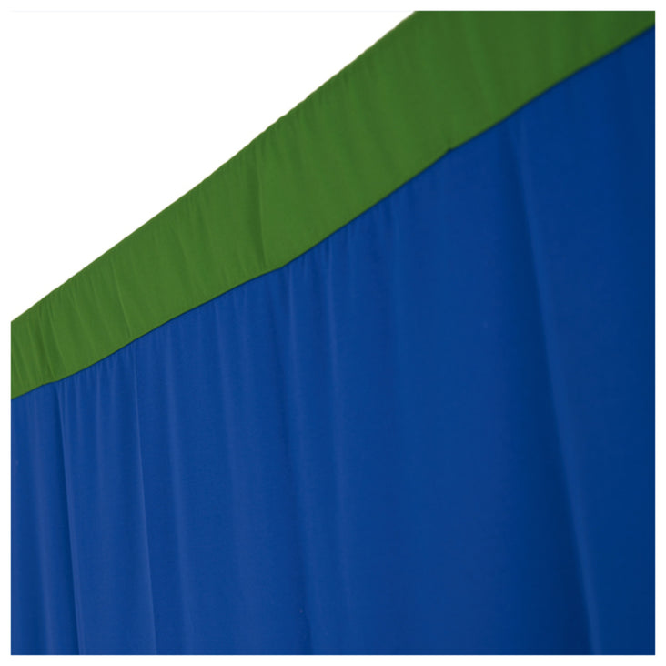 2 in 1 Green & Blue 3m x 6m Chroma Key Cotton Muslin Backdrop