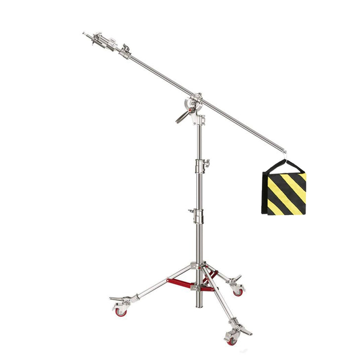 Spectrum Heavy Duty Photographic C-Stand & Boom Arm with Wheels (40kg Load)