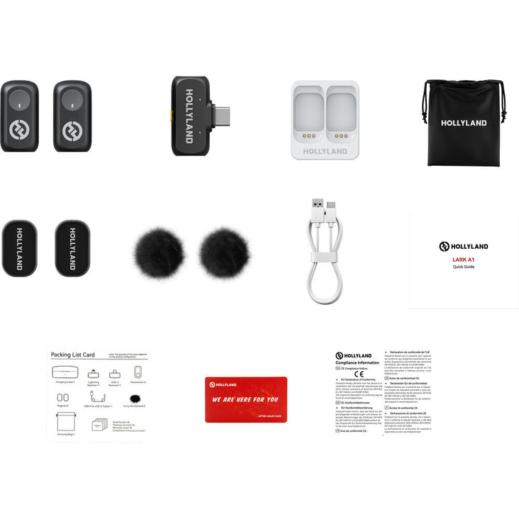 Hollyland Lark A1 Mini Duo 2-Person Wireless Microphone System with USB-C Connector
