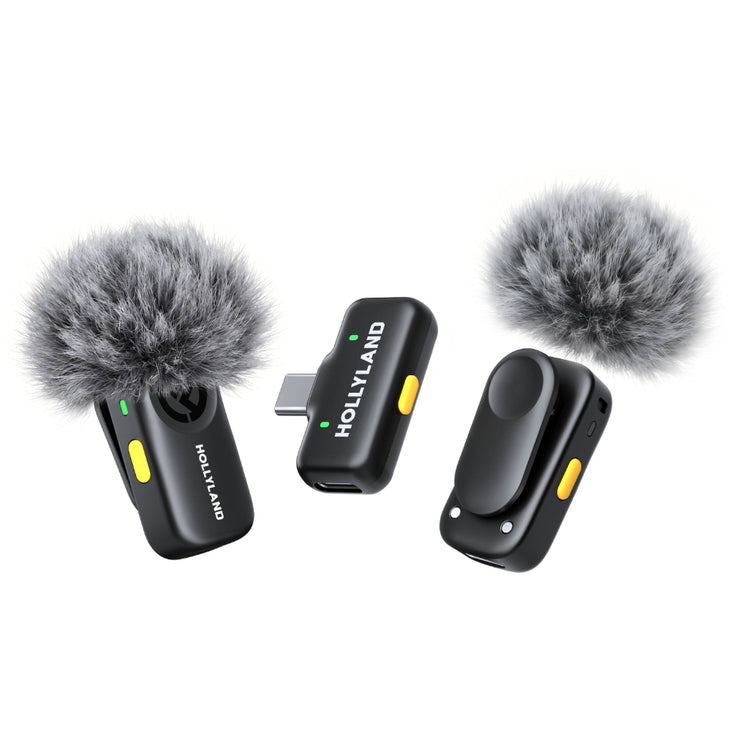 Hollyland LARK A2 Mini Duo with USB-C RX Wireless Microphone (Space Grey)