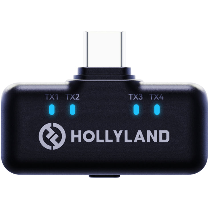 Hollyland LARK M3 Combo 2TX&2RX Wireless Microphone System with 2 Clip-On Mic/Transmitters, 1 USB Receiver & 1 Camera Receiver (2.4 GHz)