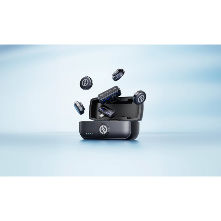 Hollyland LARK M3 Combo 2TX&4RX Wireless Microphone System with 2 Clip-On Mic/Transmitters & 4 USB Receivers (2.4 GHz)