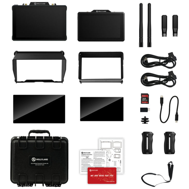 Hollyland Pyro 7 and 5 Wireless Transceiver Monitor Kit