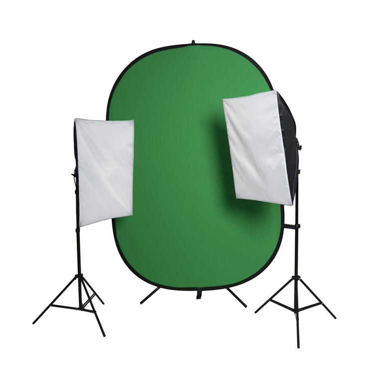 Actor Self-Tape Starter Kit | Pro Chroma Key & Softbox Lighting System - Bundle